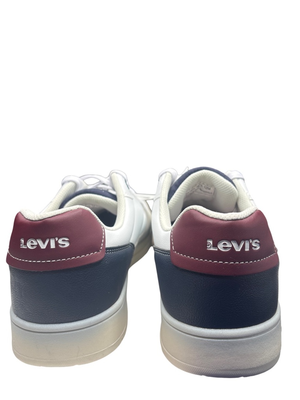 Levi's Men's White Gray Low-Top Sneakers Lace-Up Size 12 NET - Picture 7 of 10